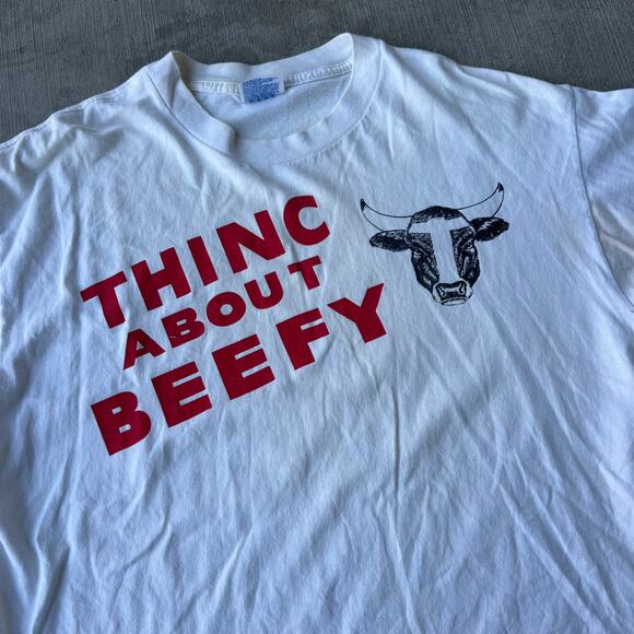 Vintage Hanes beefy white graphic t shirt - Picture 2 of 11